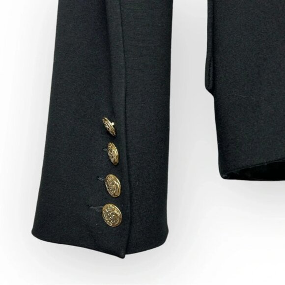 Studio F Black Blazer with Studded Shoulder Detail - Picture 6 of 8